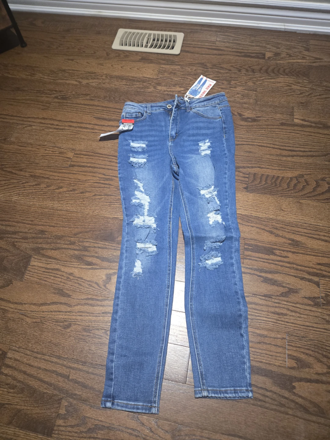 Youth Girls "Girl's" Distressed Skinny Jeans Size 10