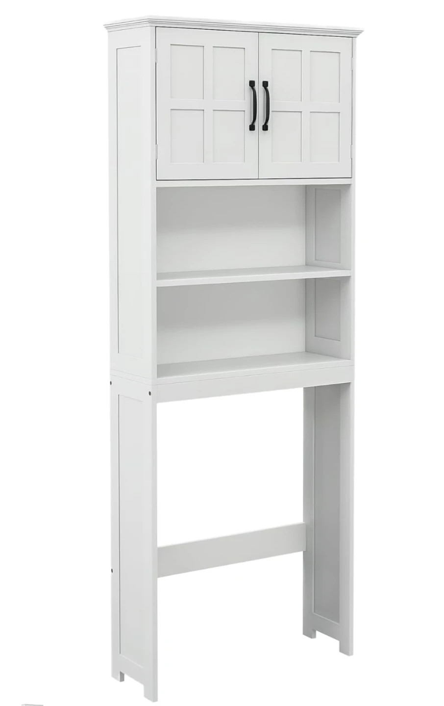 White Over-the-Toilet Storage Cabinet Shelf