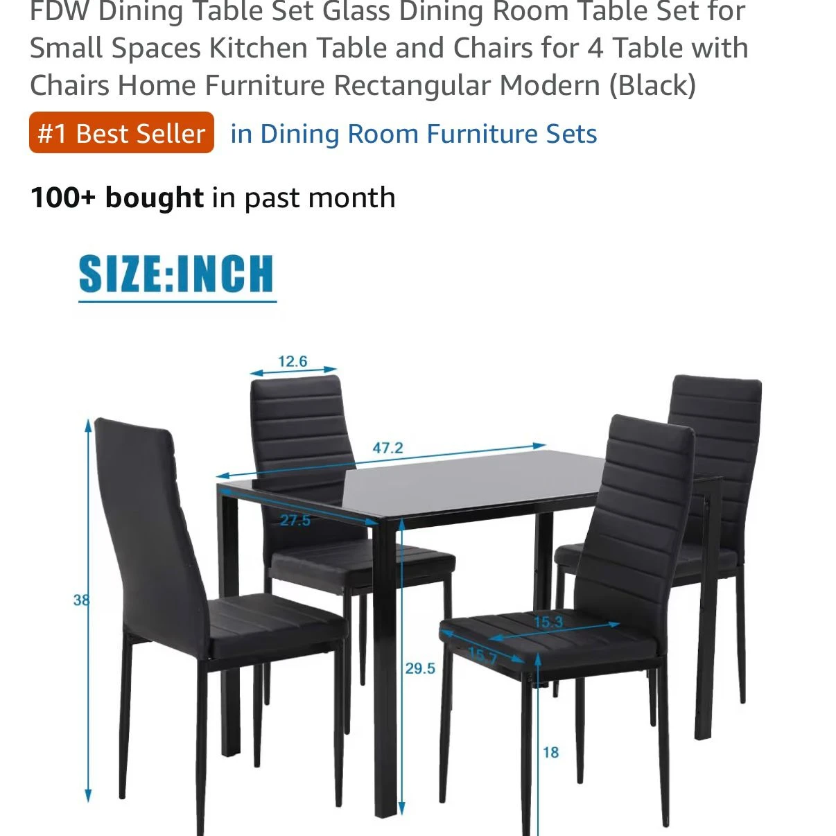 Set of 4 Black Dining Chairs - photo 3