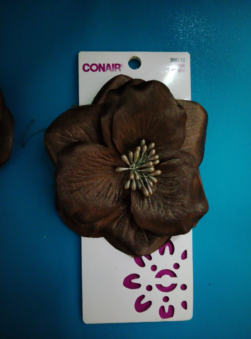 Conair Brown Fabric Flower Hair Clip 🌱