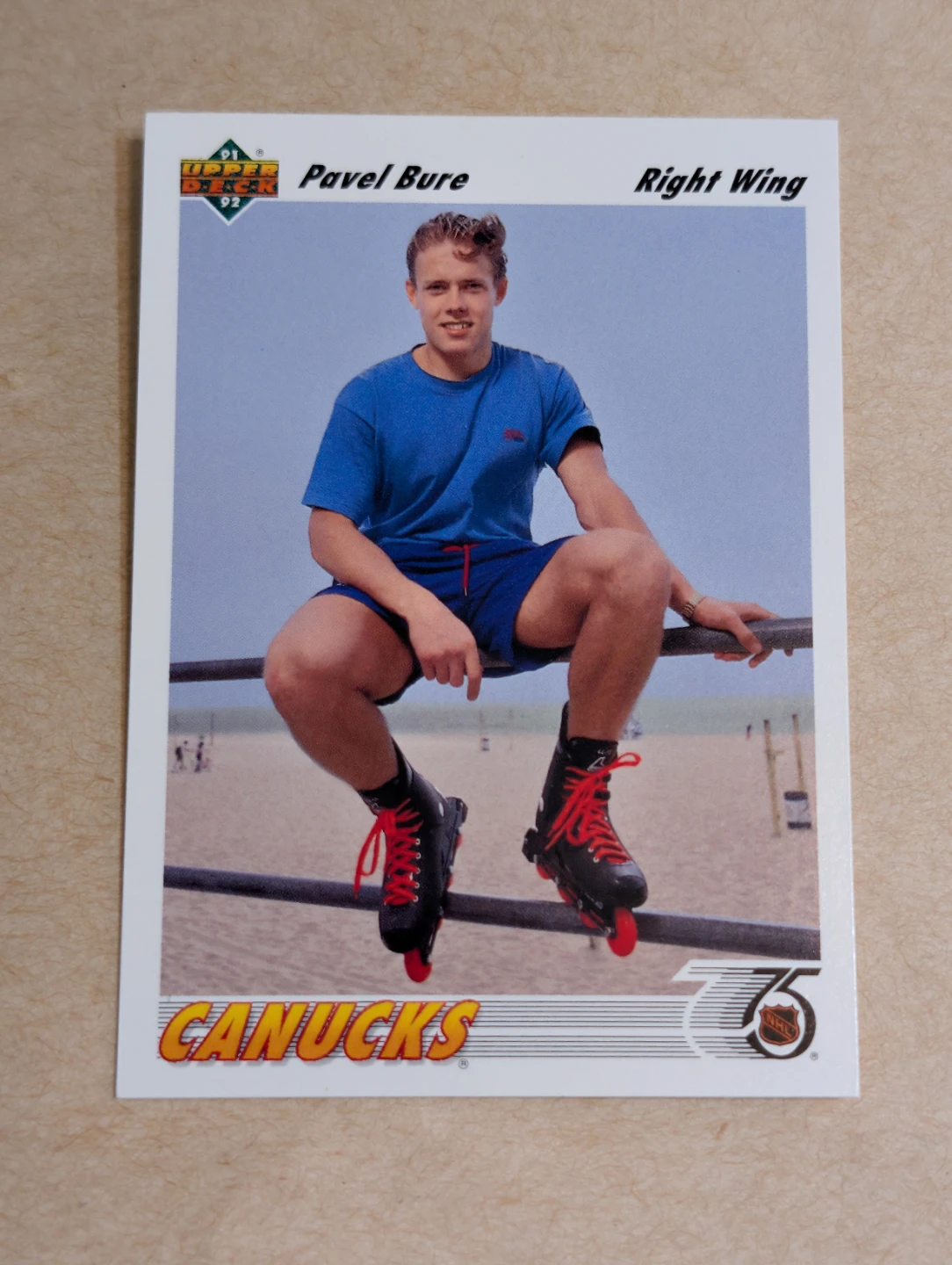 Pavel Bure 1992 Upper Deck Rookie Hockey Card