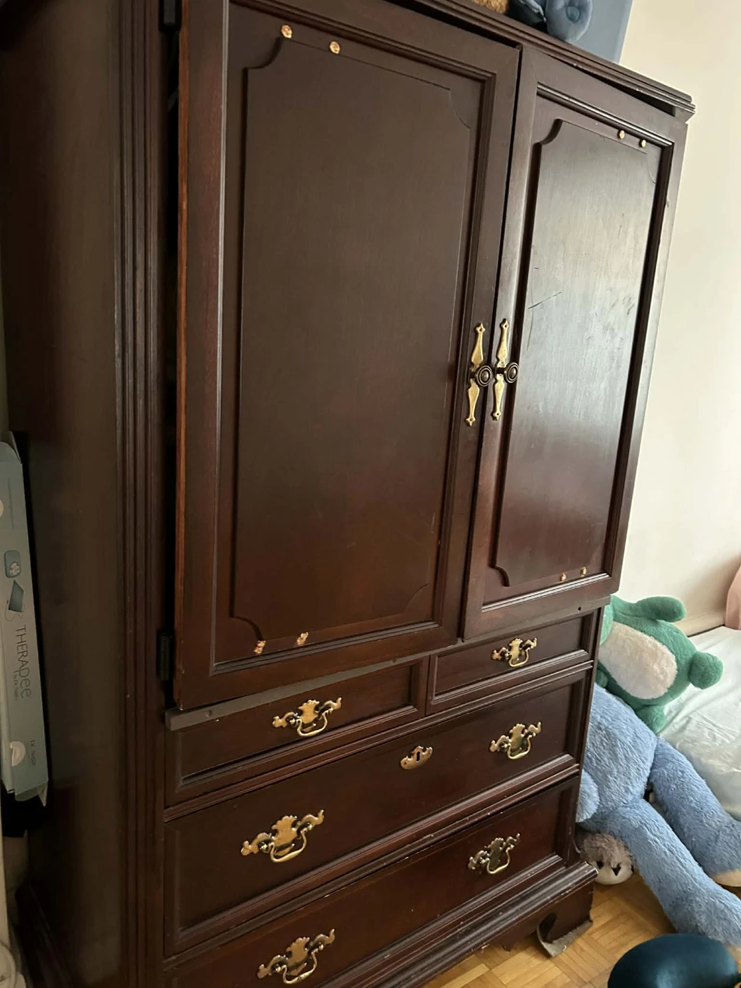 Wooden Armoire with Drawers - photo 2