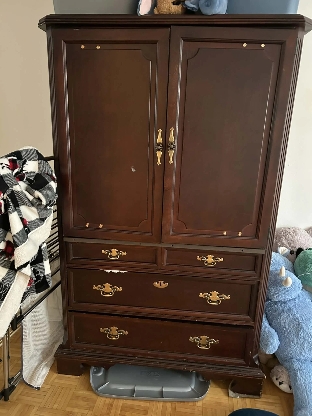 Wooden Armoire with Drawers - photo 3