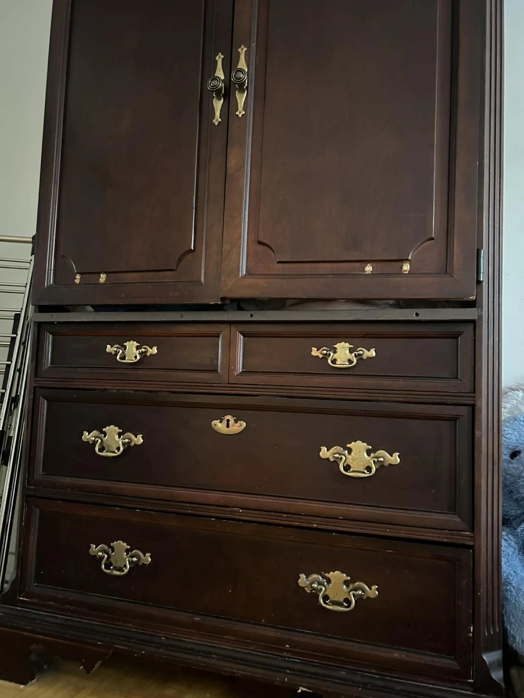 Wooden Armoire with Drawers - photo 4