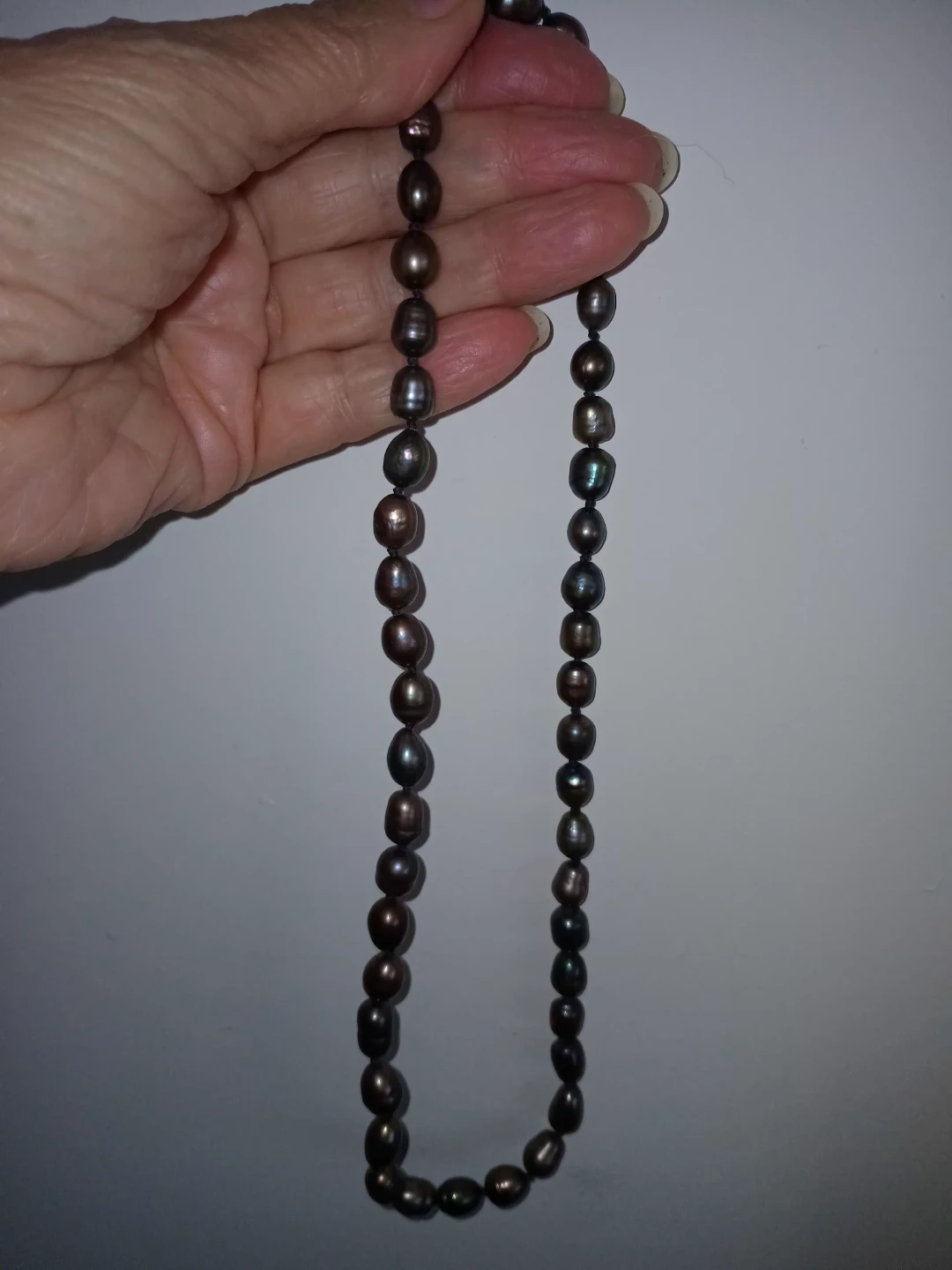 Black Pearl Necklace with matching earrings - photo 3