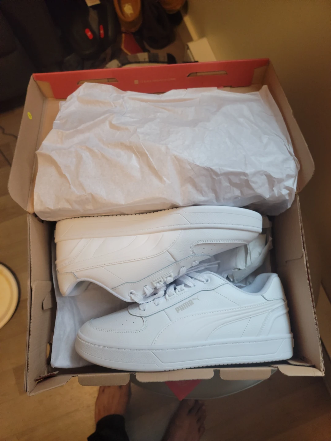 New Puma White Sneakers - Size 10.