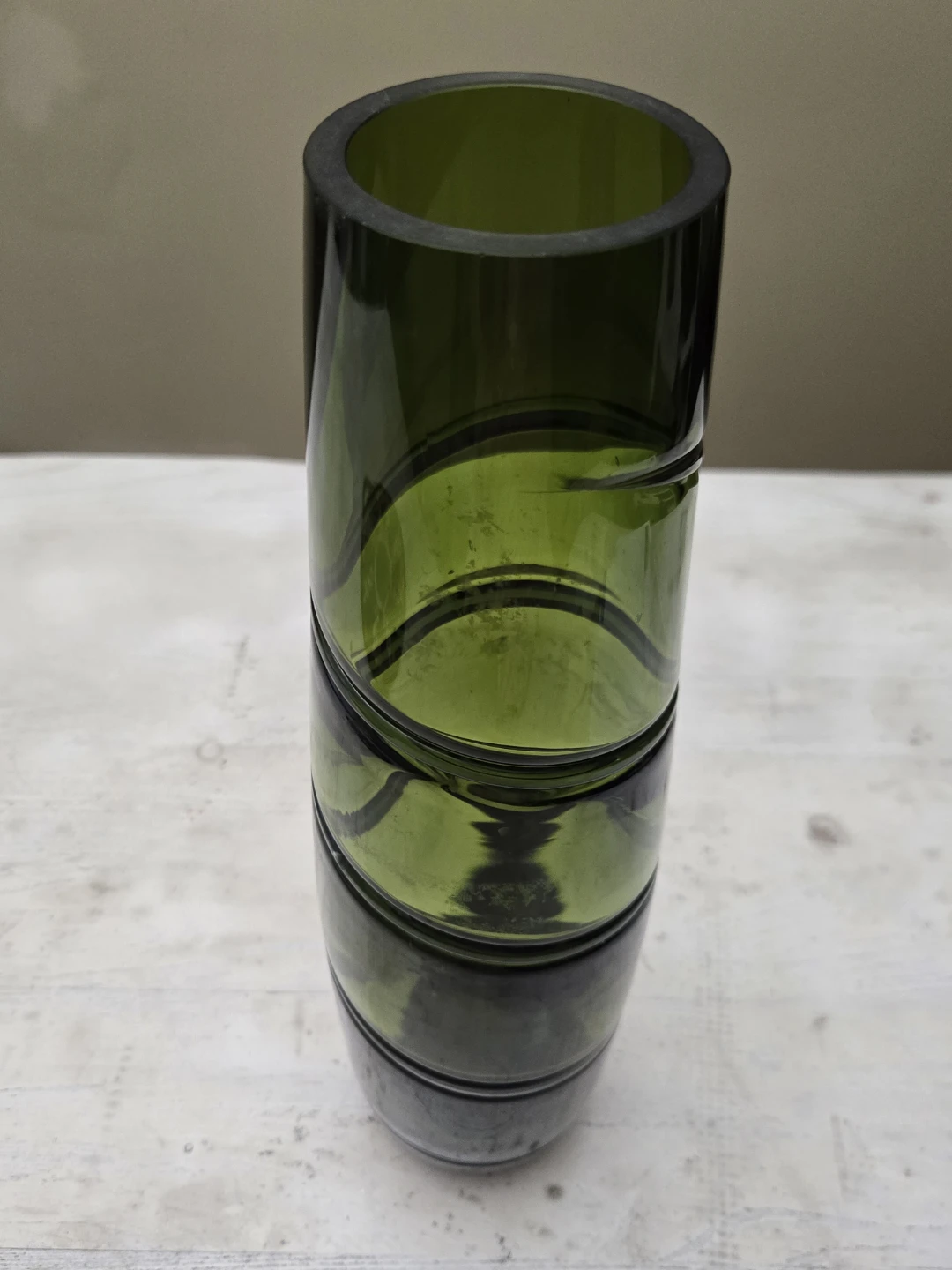 Green Swirl Glass Vase - photo 2