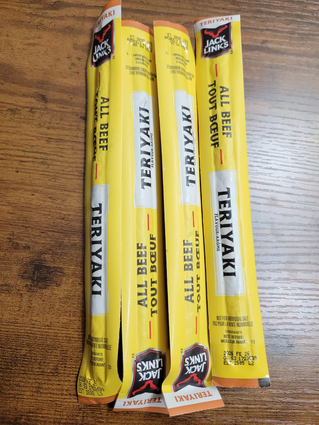 Jack Link's All Beef Teriyaki Meat Sticks (4 Pack)💧