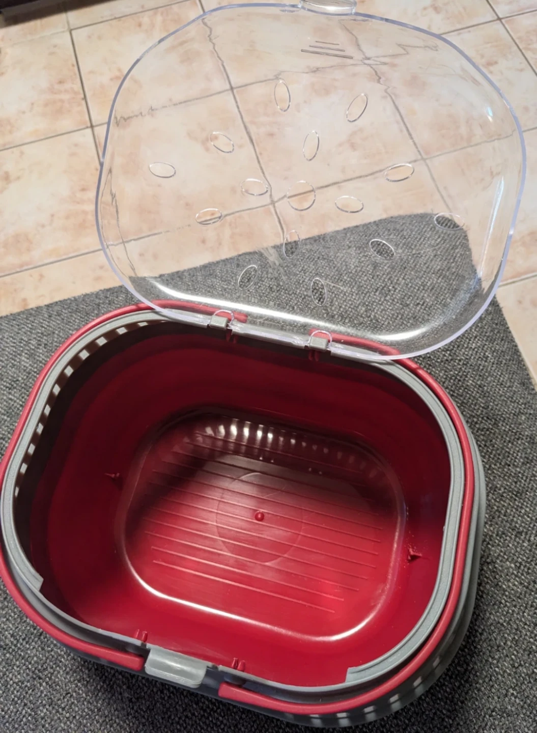 Living World Pet Carrier - Red & Grey - photo 2