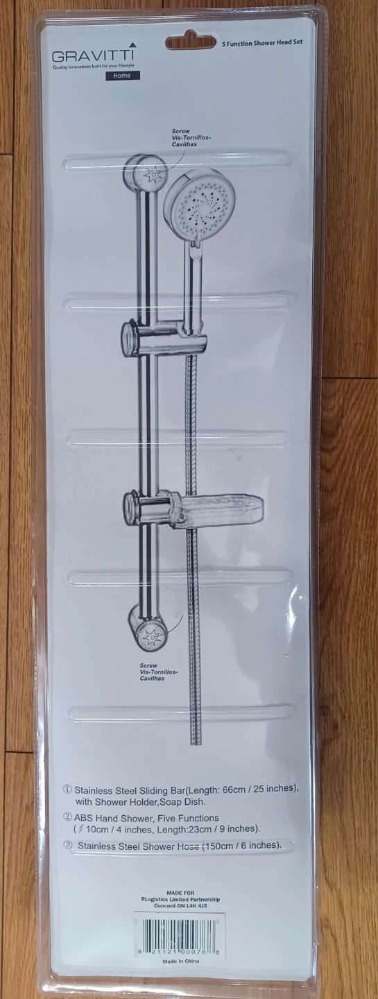 Gravitti 5 Function Shower Head Set - photo 2