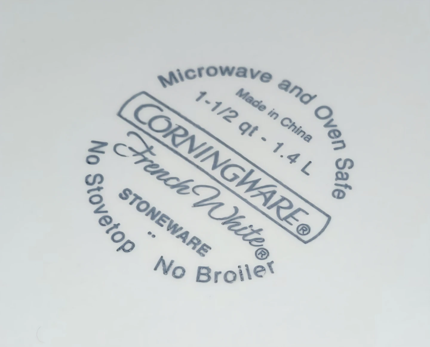 CorningWare French White Stoneware Ramekin Baking Dish 1.5 Qt - photo 2