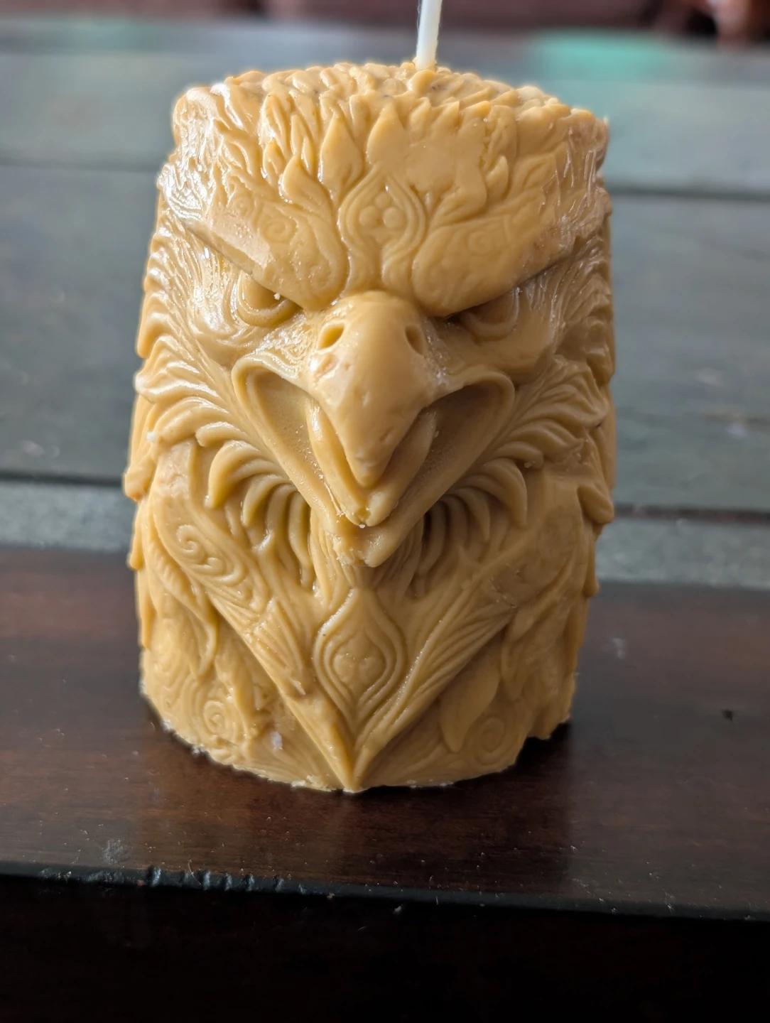 Eagle Head Carved Candle