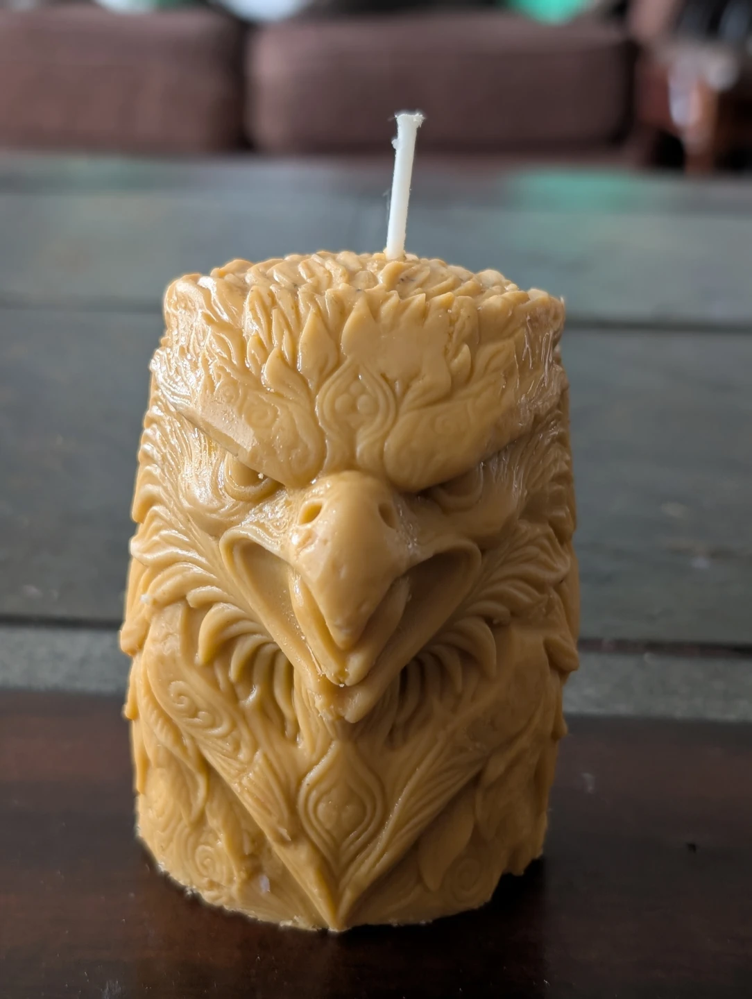Eagle Head Carved Candle - photo 2