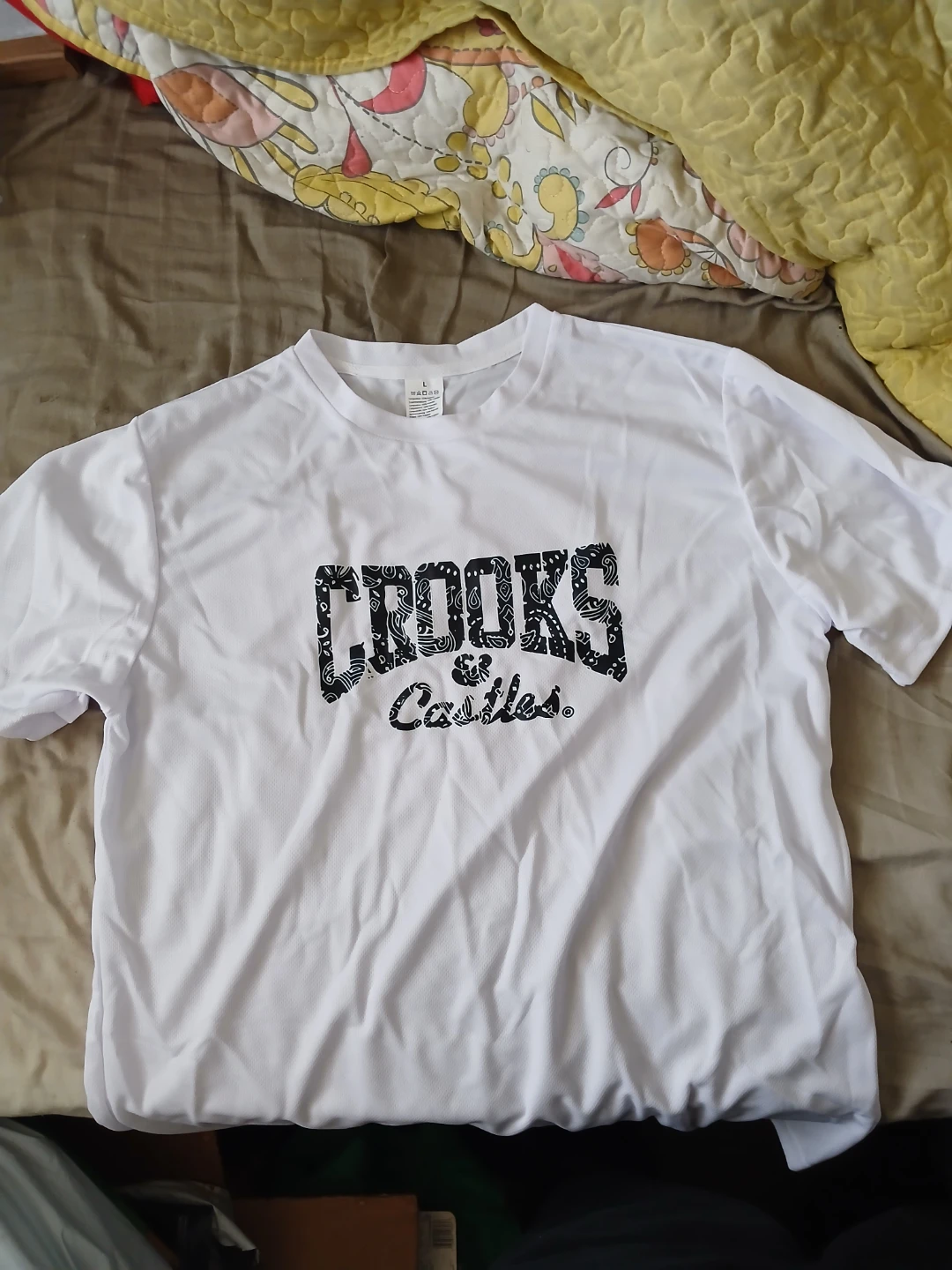 Crooks & Castles T-Shirt & Shorts Set - White/Black, Size L - photo 3