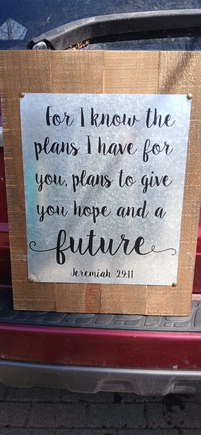 Jeremiah 29:11 Wood and Metal Wall Art