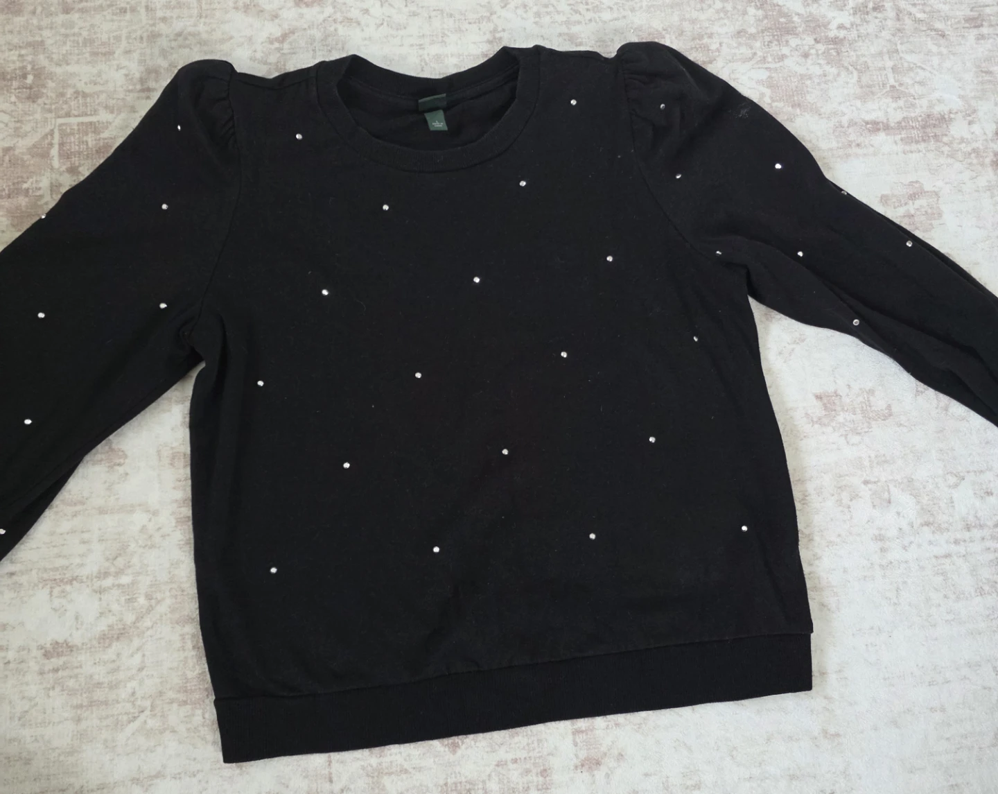 Wild Fable Black Embellished Sweatshirt