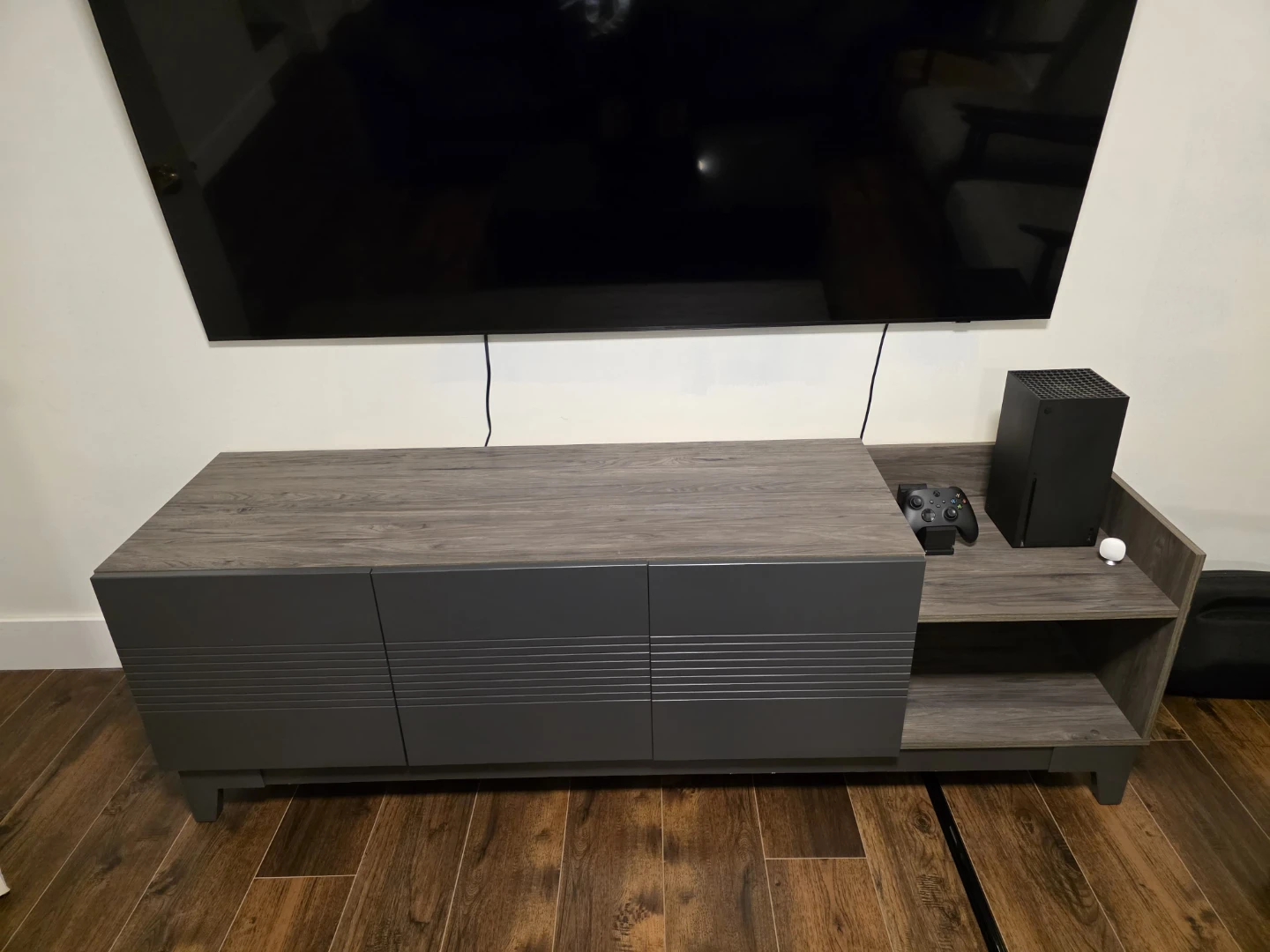 Grey Wood TV Stand / Media Unit