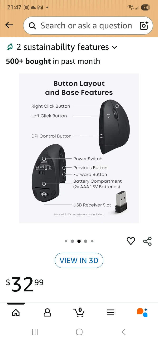 Anker Vertical Ergonomic Optical right-hand - photo 3