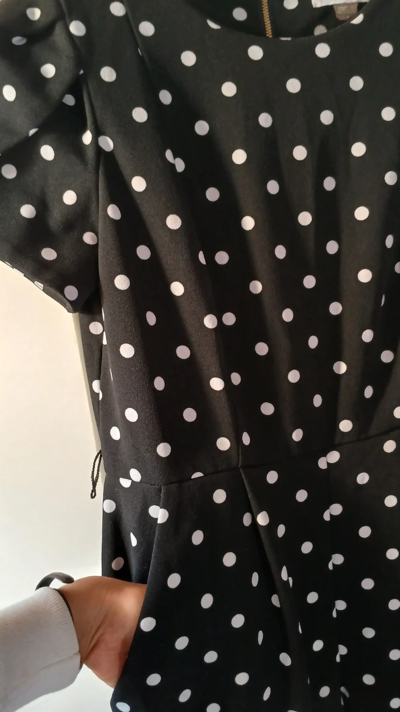 Calvin Klein Black & White Polka Dot Jumpsuit Size 4 - photo 3