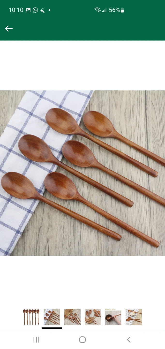 Set of 6 Wooden Spoons