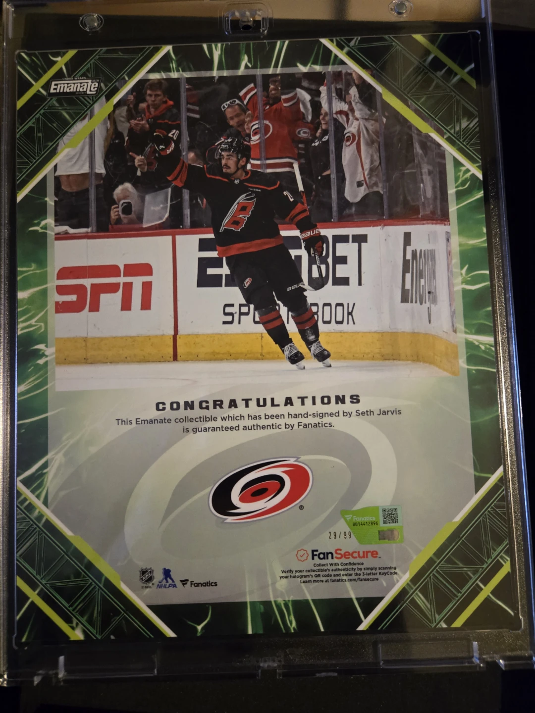 Emanate Seth Jarvis Hand-Signed Collectible Card /99 - photo 2