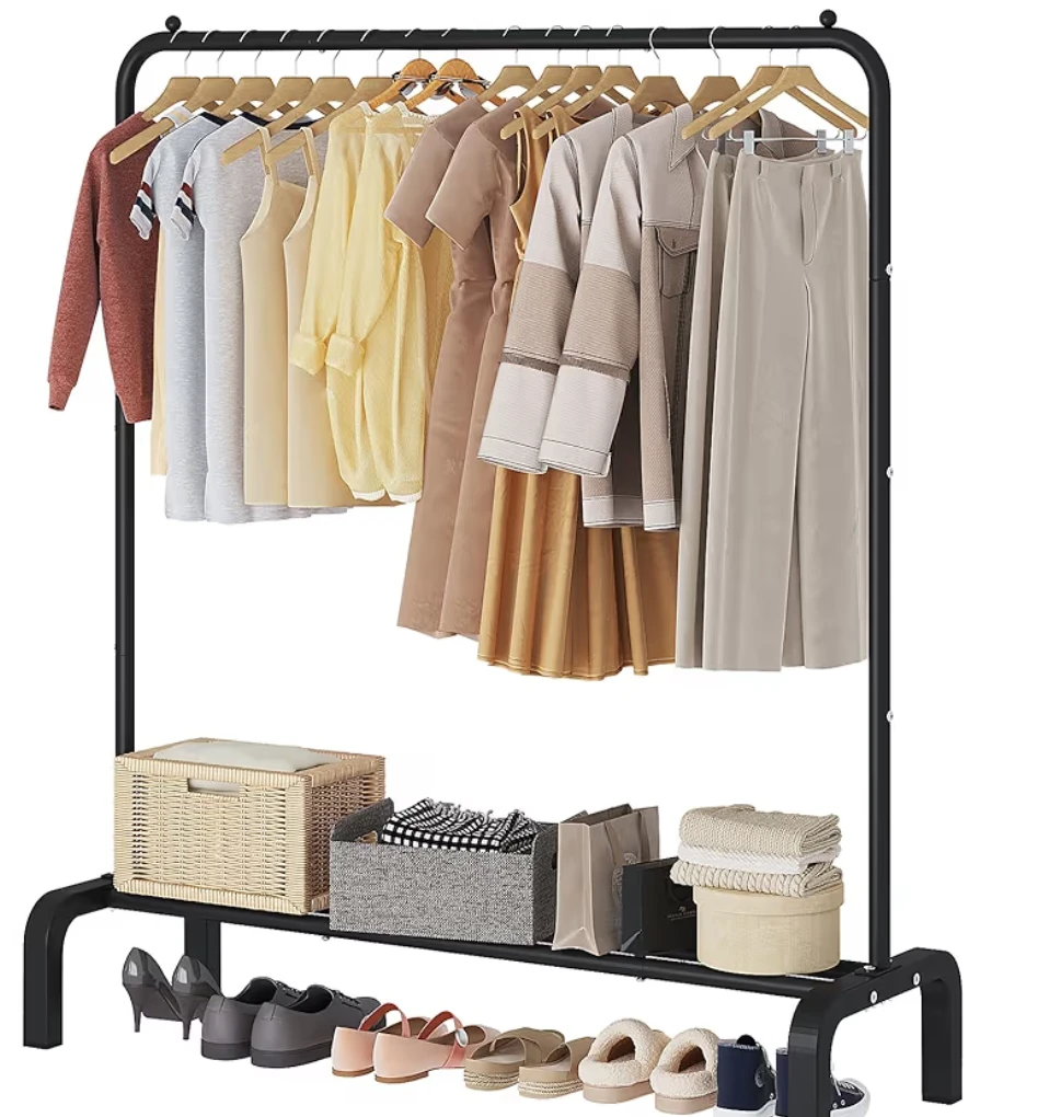 Black Metal Garment Rack 110cm Wide