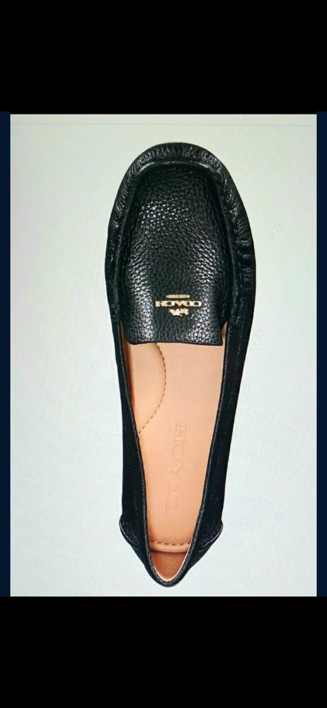 COACH Black Leather Loafers 🌱