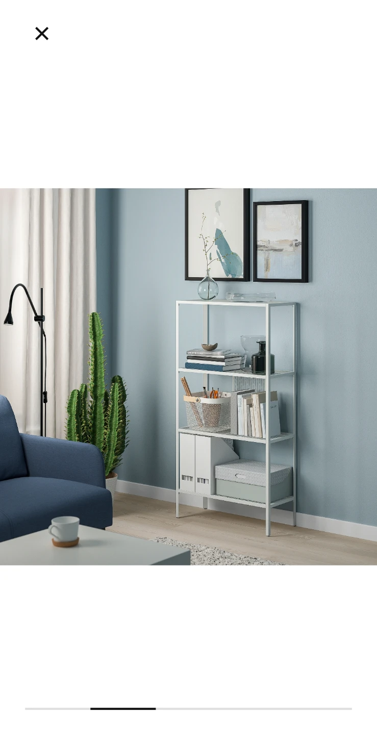 🌱Ikea White Metal 4-Shelf Storage Unit - photo 4