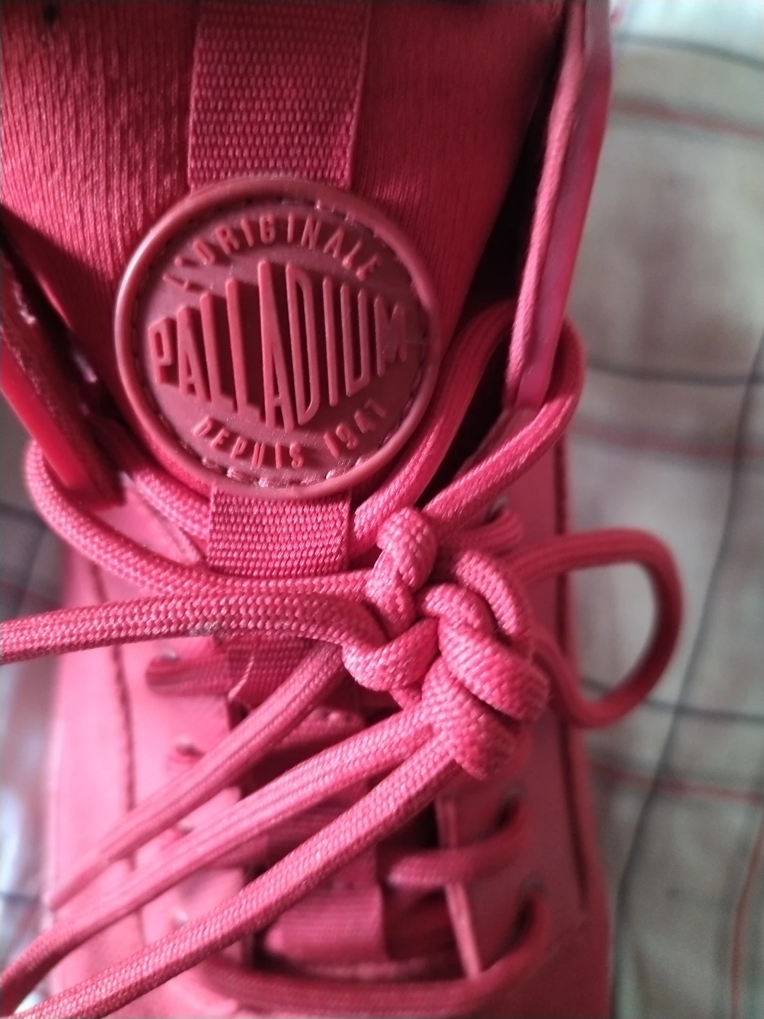 Palladium Red Canvas High-Top Sneakers -US 10 - photo 3