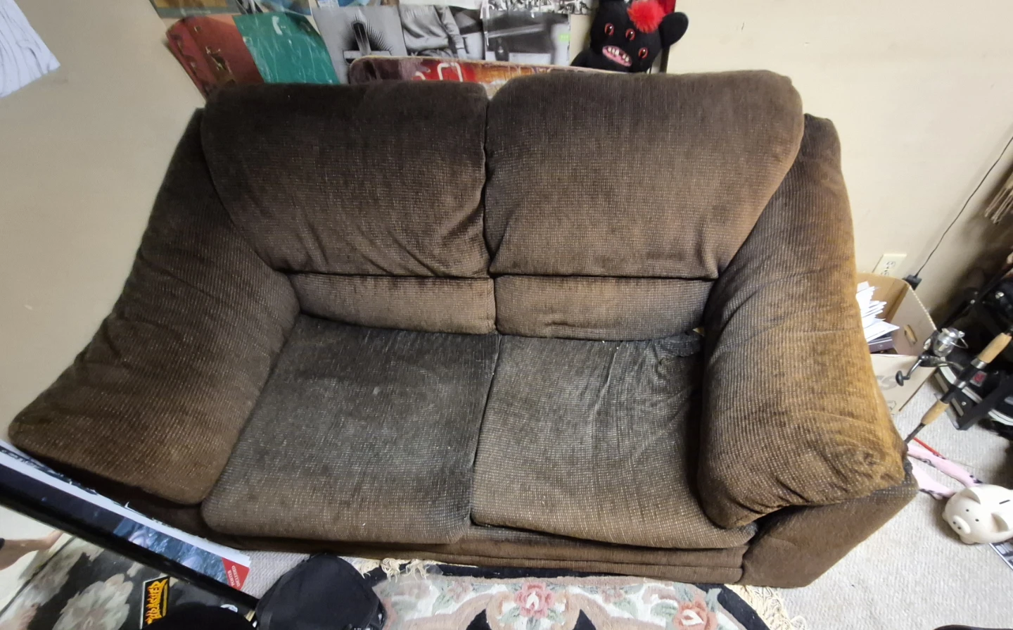 Brown 2-Seater Couch
