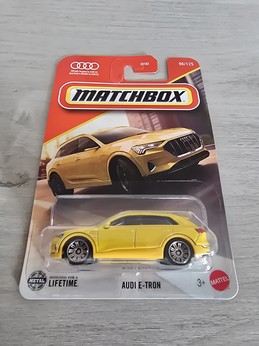 Matchbox Audi E-Tron Yellow Toy Car