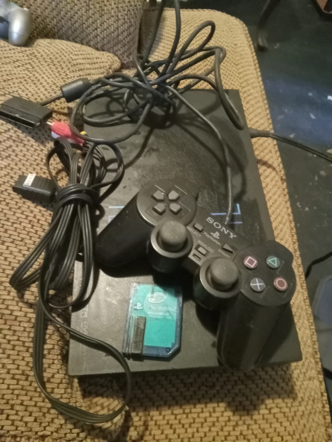 Sony PlayStation 2 Console with Controller and Memory Card