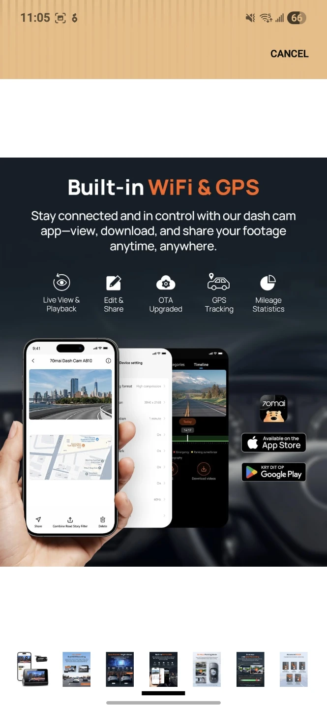 70mai 4K HDR Dash Cam A810 - photo 4