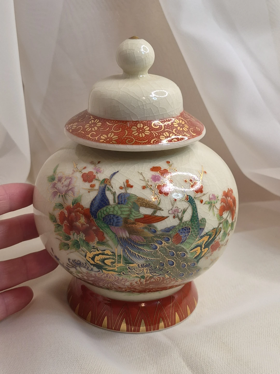 Beautiful Vintage Japanese Porcelain Ginger Jar - photo 5