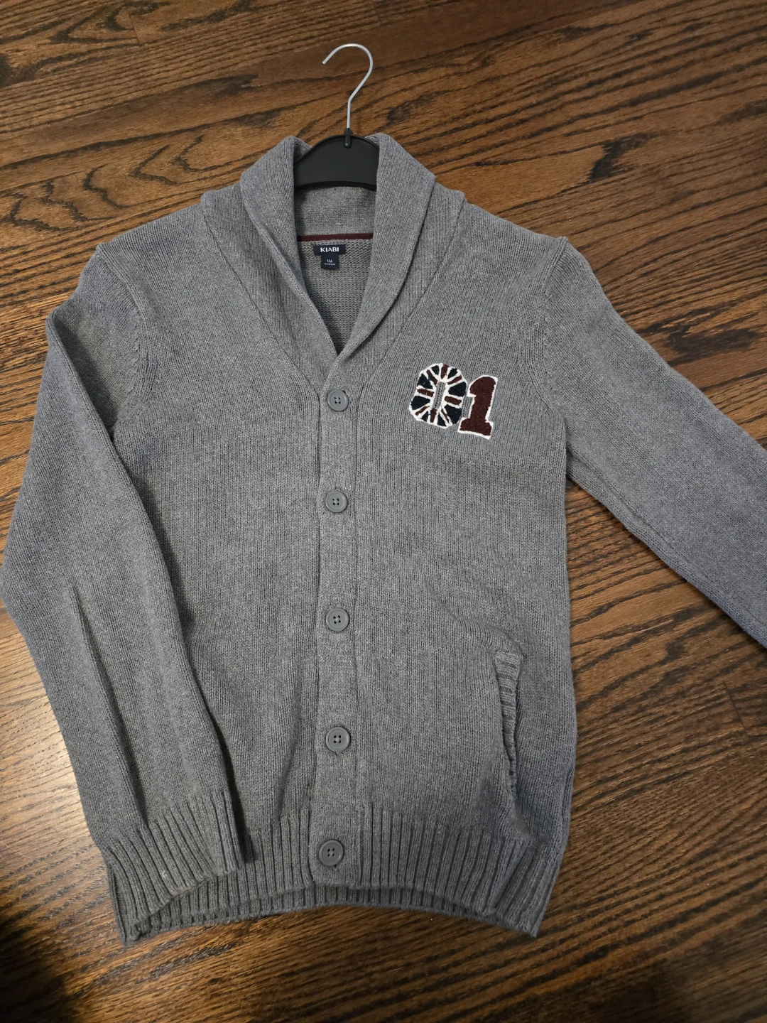 Kids Grey Shawl Collar Cardigan 12Y - photo 4