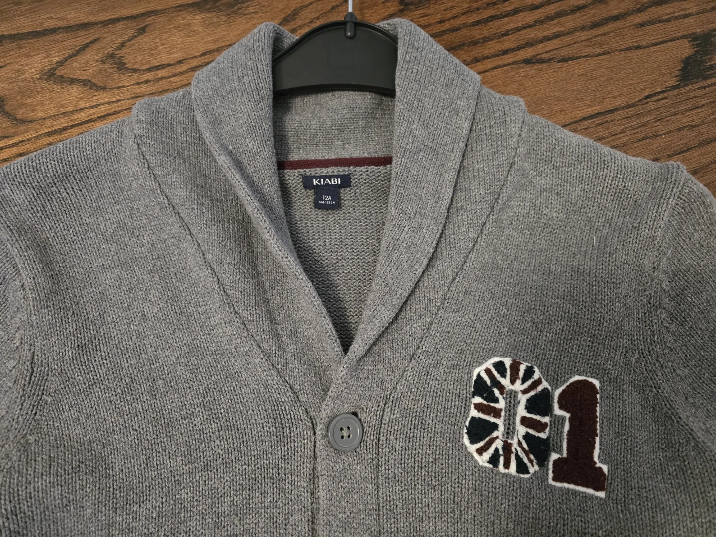 Kids Grey Shawl Collar Cardigan 12Y - photo 5