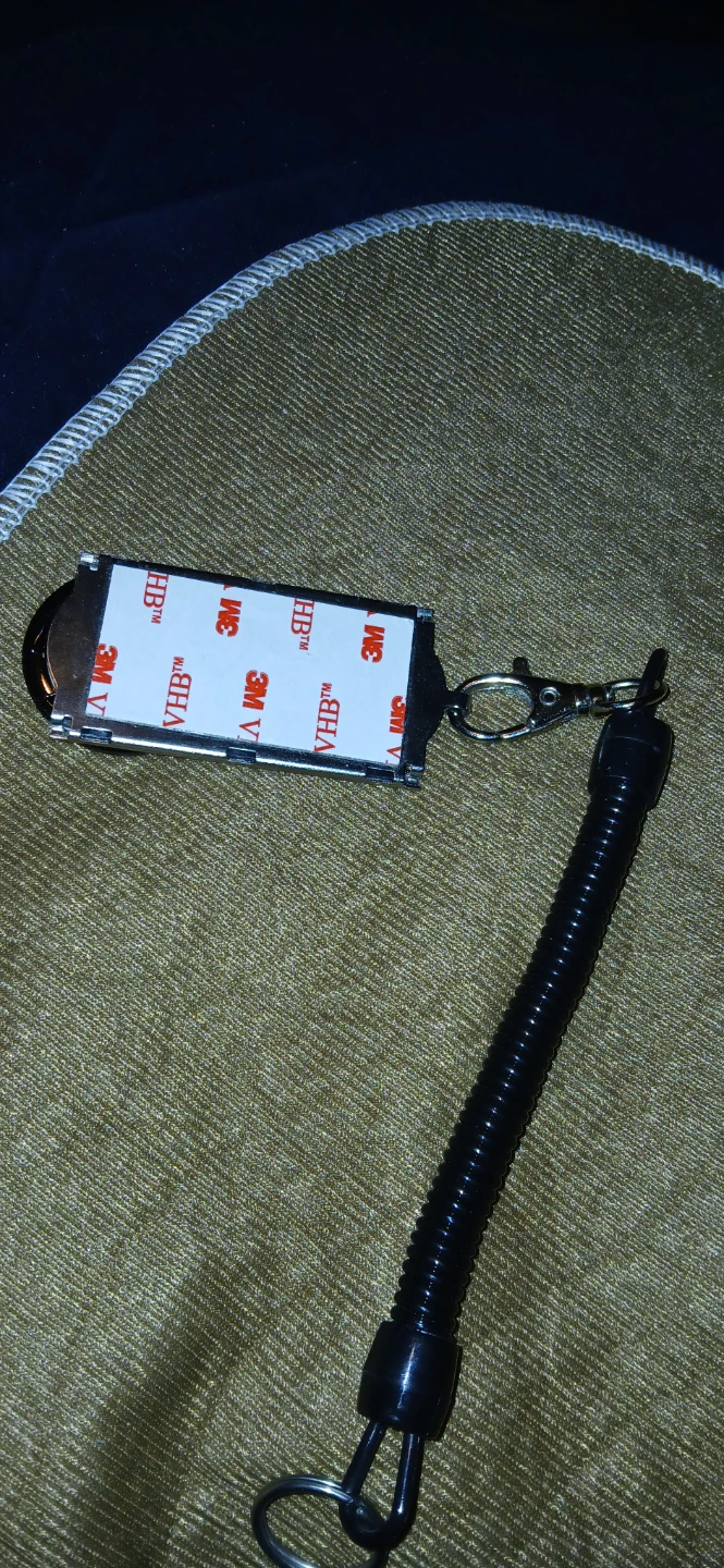 LONPA Keychain with Flexible Cord and 3M Adhesive