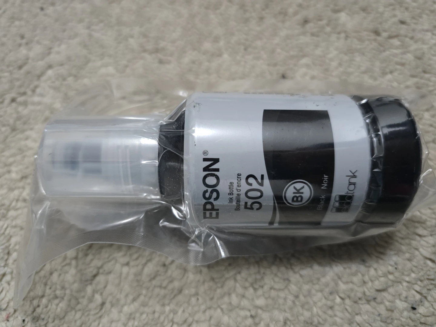 Genuine Epson 502 Black Ink Bottle