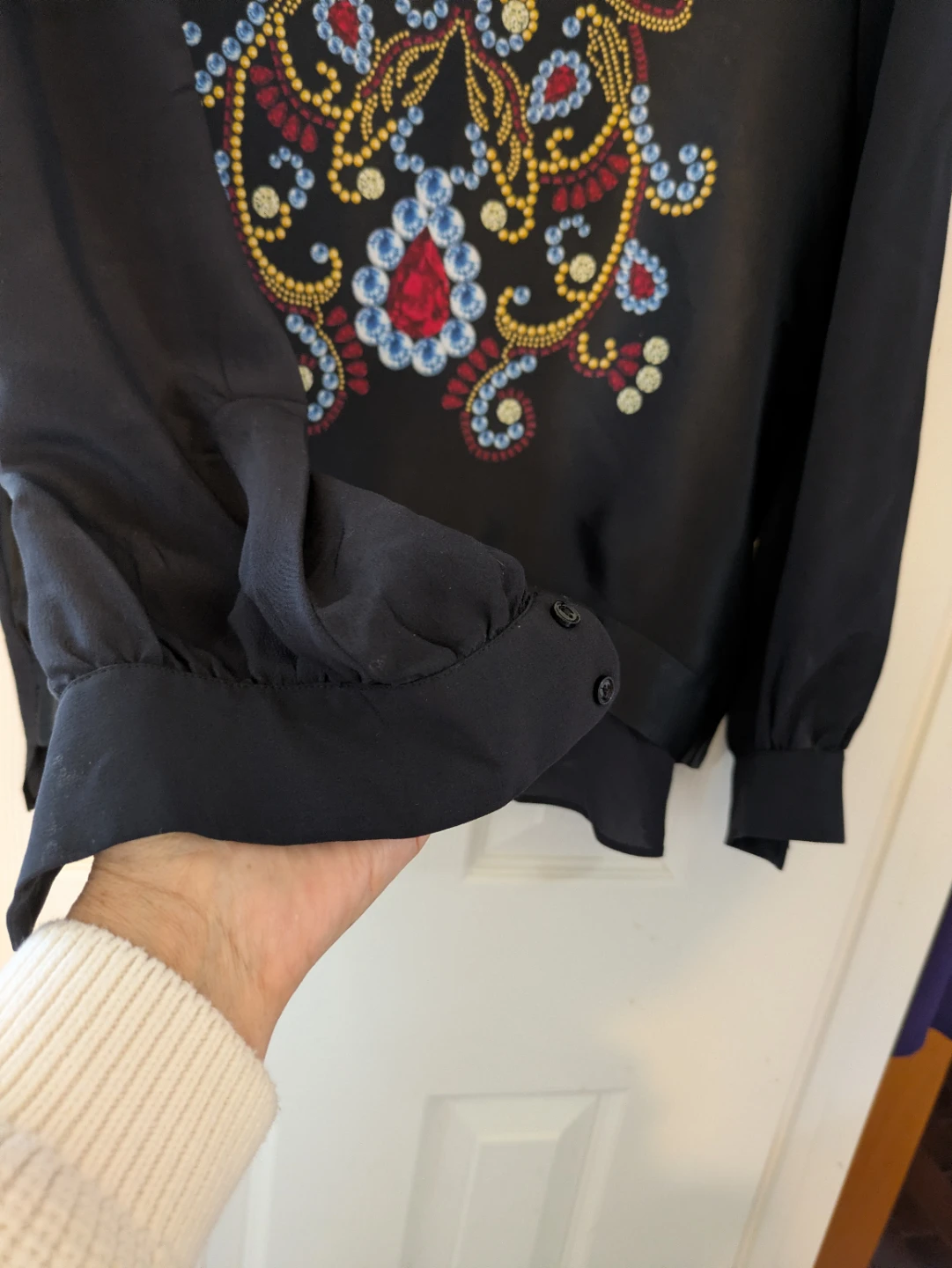 Zara Woman Black Silk Blouse Size S - photo 4