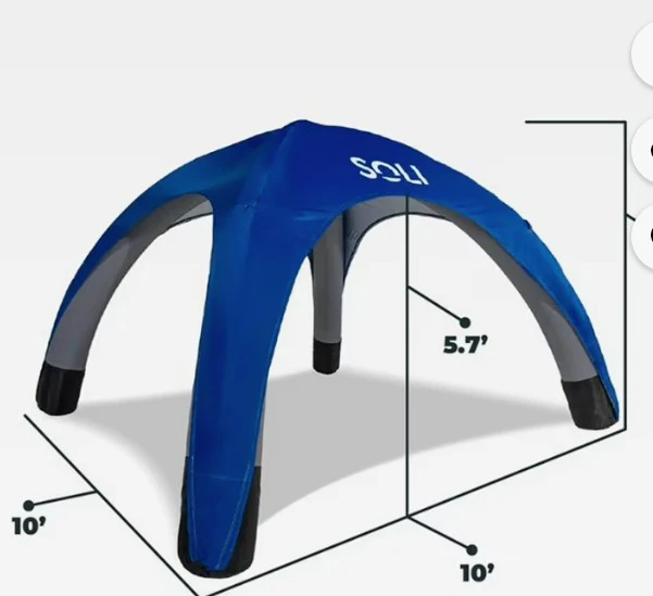 Soli 10' x 10' Inflatable Canopy Tent with Shade Well - photo 2