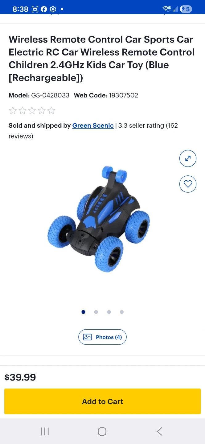 360 RC Tumbler Remote Control Car (Blue) - photo 4