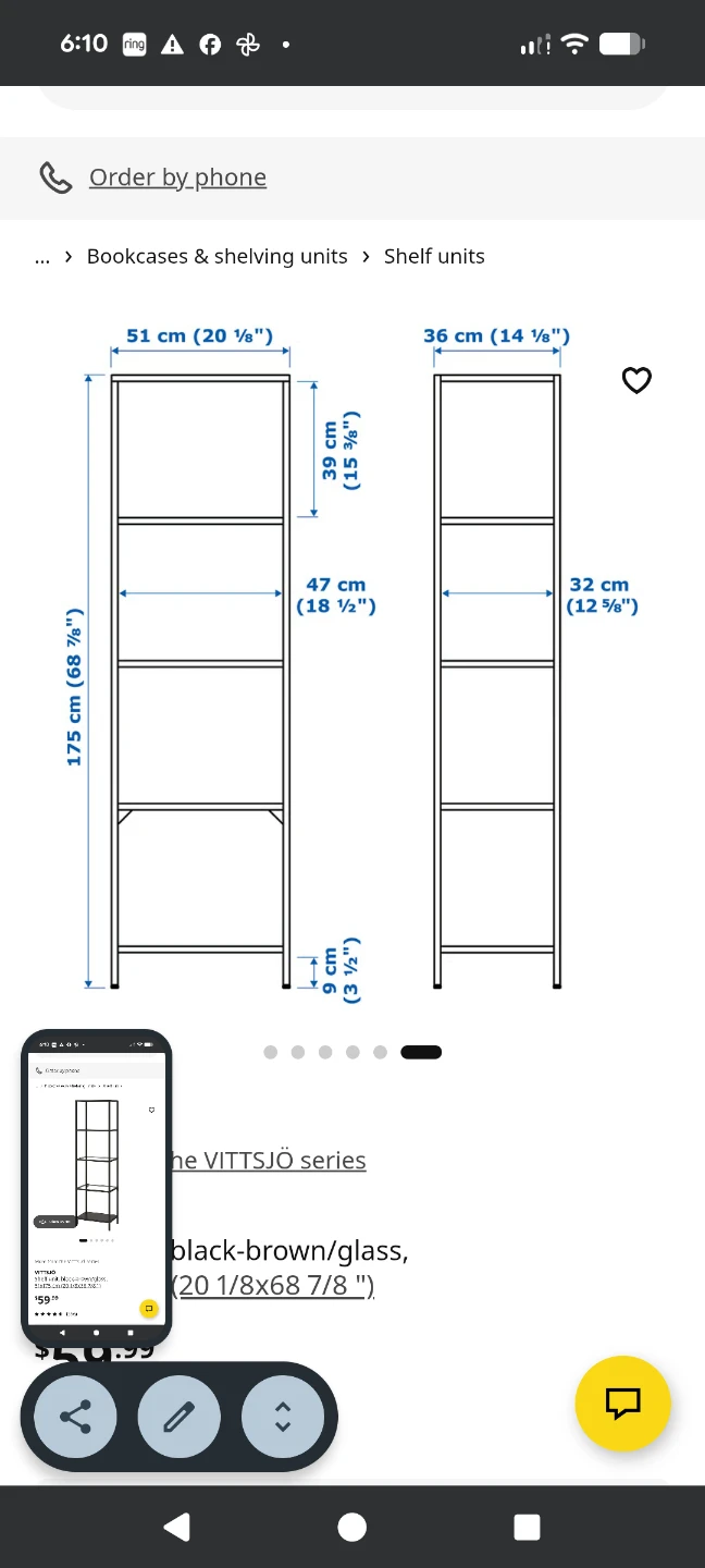 IKEA VITTSJÖ Shelf Unit, Black-Brown/Glass - photo 2