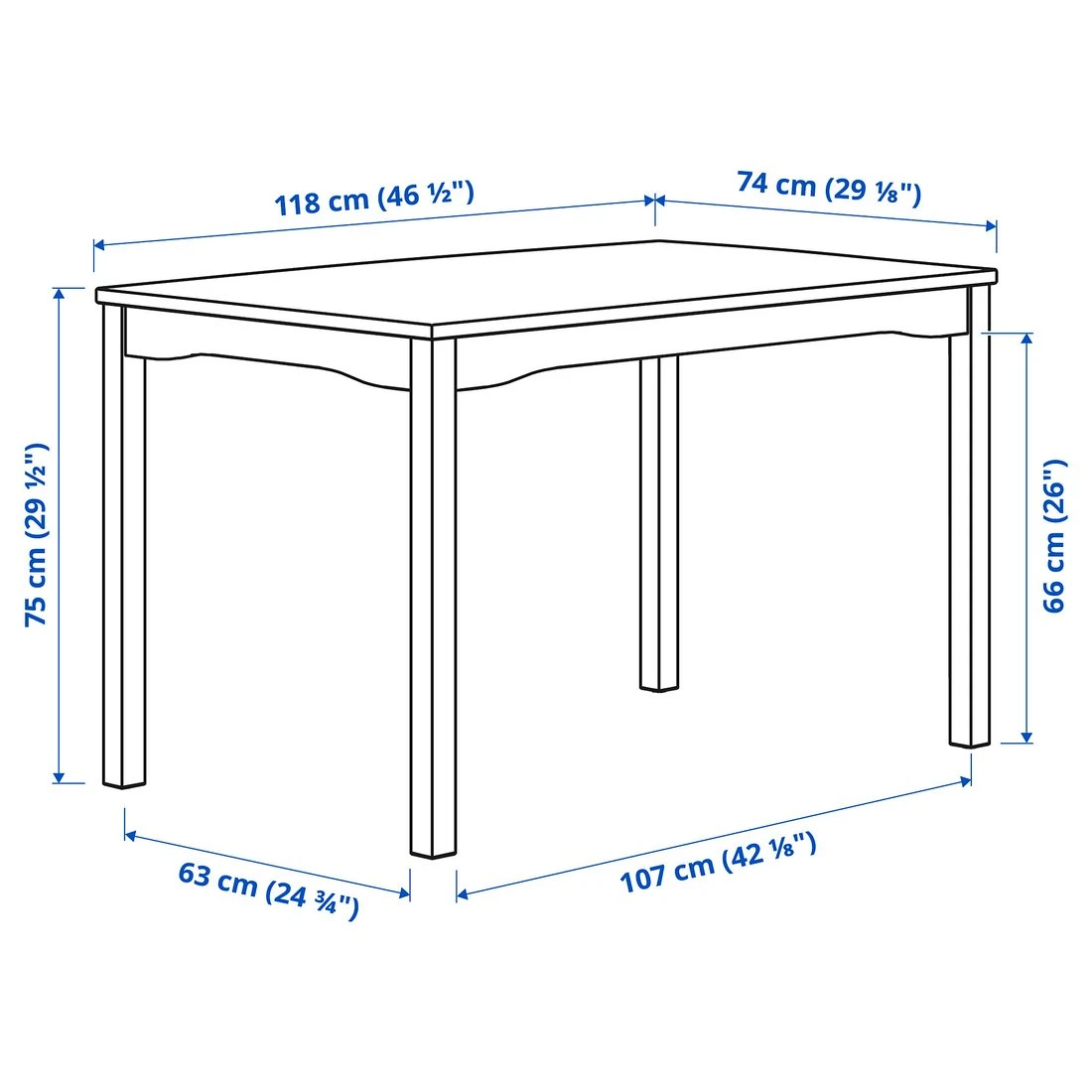 IKEA HÄGERNÄS  Dining Table - Pine - photo 2