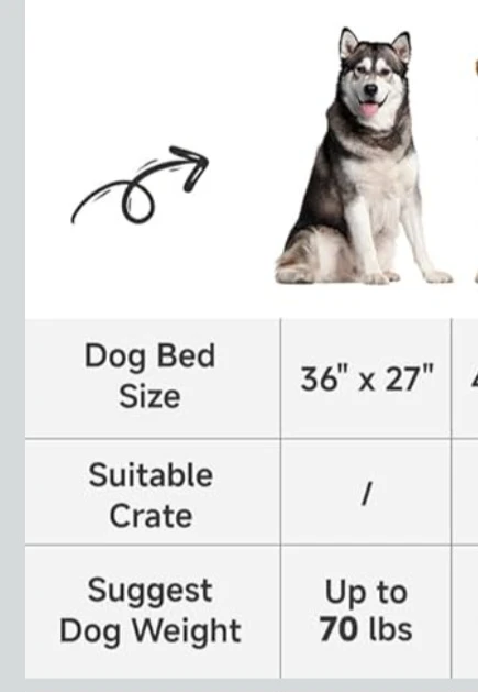 KSIIA Washable Dog Bed Deluxe Plush Dog Crate Beds Comfy ... - photo 2