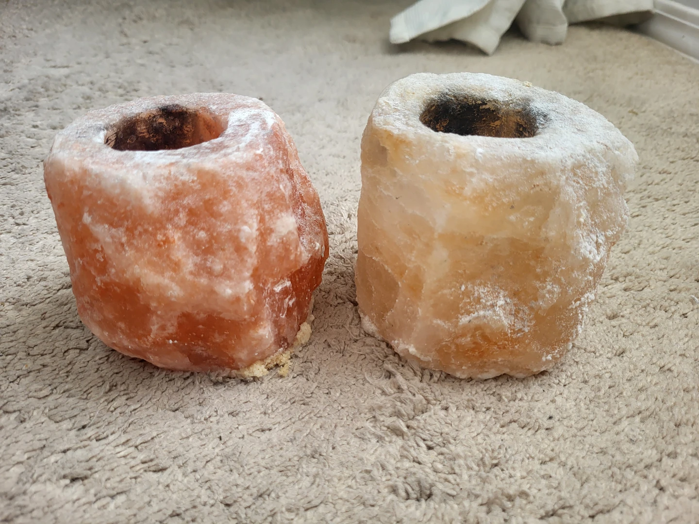 Himalayan salt tealight candle holders