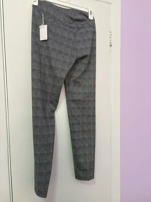 Ecru Plaid Skinny Pants - XS women pantalons femmes