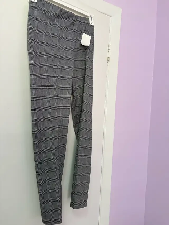 Ecru Plaid Skinny Pants - XS women pantalons femmes - photo 2