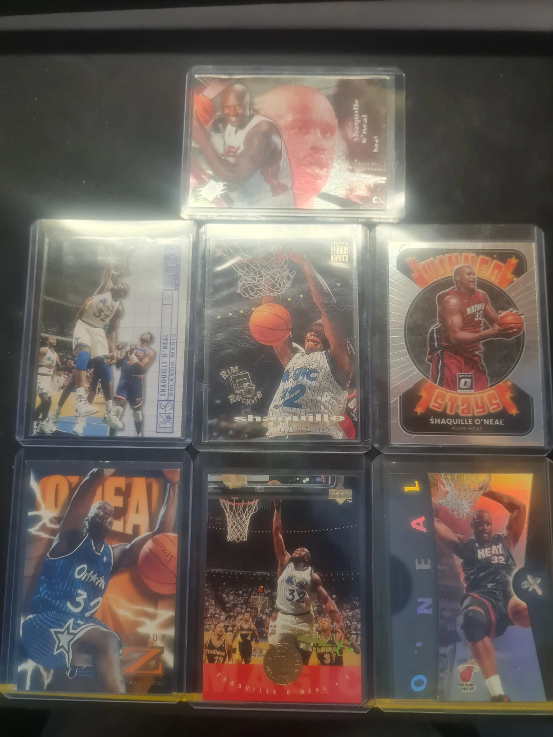 Lot of 7 Shaquille O'Neal Basketball Cards