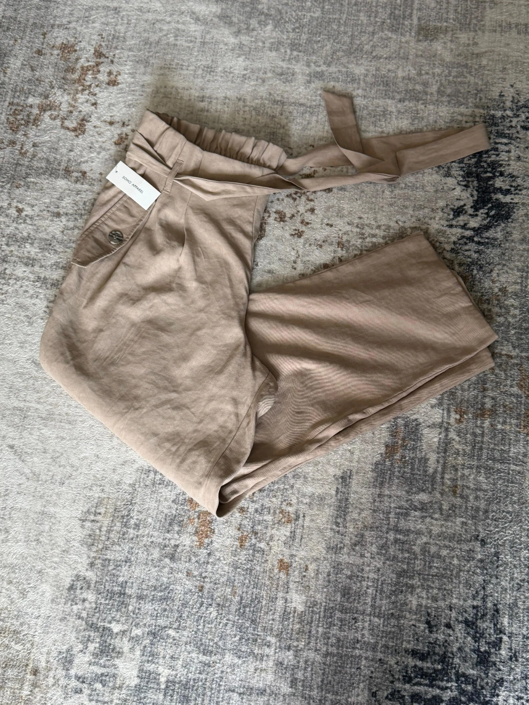 Soho Apparel Beige Wide Leg Pants