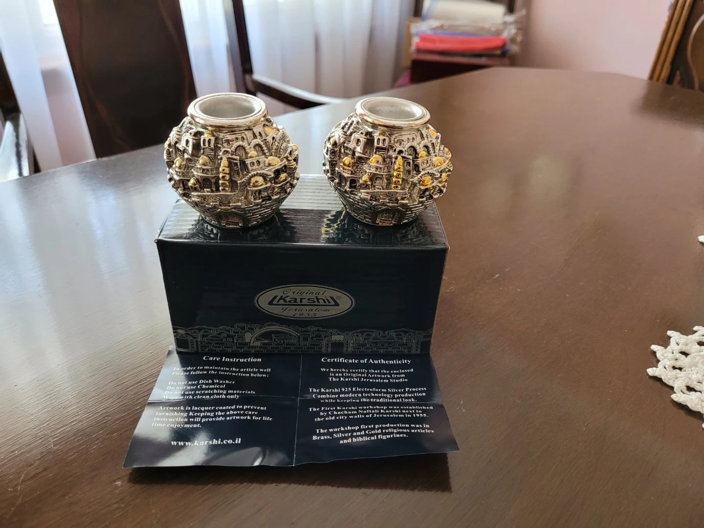 Karshi Jerusalem Candlestick Holders